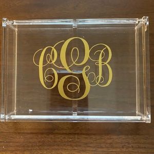 LUCITE CARD HOLDER
